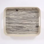 Tray with Wooden Pattern, Bamboo Fibre, 33×26 cm