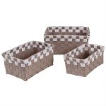 Storage basket Cross braided pattern (Medium)