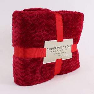 Plush Blanket in Red 200×230 cm ― Contieurope