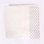 Bath Towel with Dotted Rim in Beige 70×140 cm