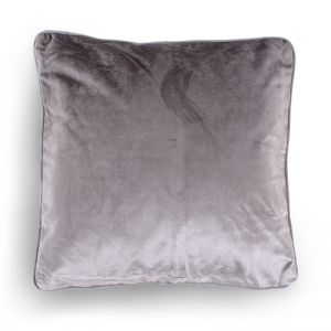 Italian Velvet Cushion Cover in Gray ― Contieurope