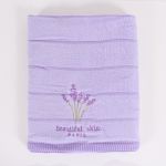 Lavender Patterned Towel, 140×70 cm