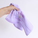 Lavender Patterned Hand Towel, 35×35 cm