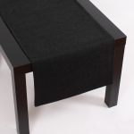 Asztali futó, fekete 40×140 cm