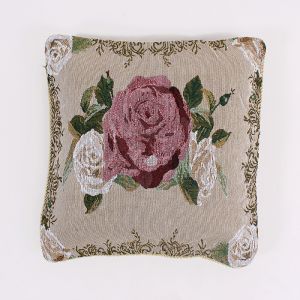 Cushion Cover with Rose Pattern ― Contieurope