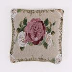 Cushion Cover with Rose Pattern