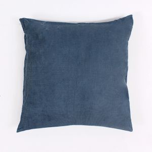 Cushion Cover in Blue with Ribbed Pattern ― Contieurope