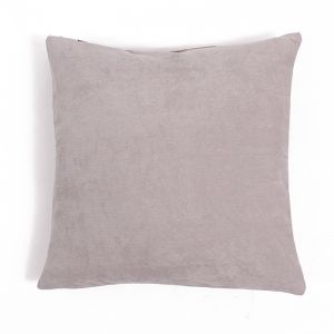 Cushion Cover in Gray with Ribbed Texture ― Contieurope
