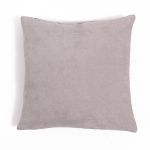 Cushion Cover in Gray with Ribbed Texture