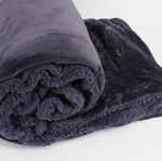 Two-sided Plush Blanket in Dark Blue 200×230 cm