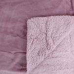Two-sided Plush Blanket in Lilac, 200×230 cm
