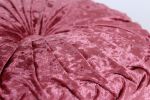 Velvety Round Cushion in Brick Red, 30 cm