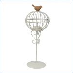 Candle holder with bird