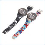 Camo patterned silicone watch