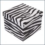 Zebra pattern gift box 16×16×13 cm