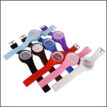 Colorful watch with silicone strap 